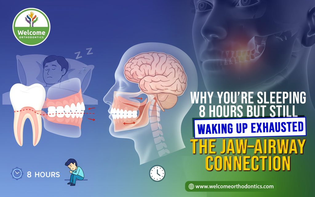 Illustration for Why You’re Sleeping 8 Hours but Still Waking Up Exhausted: The Jaw–Airway Connection