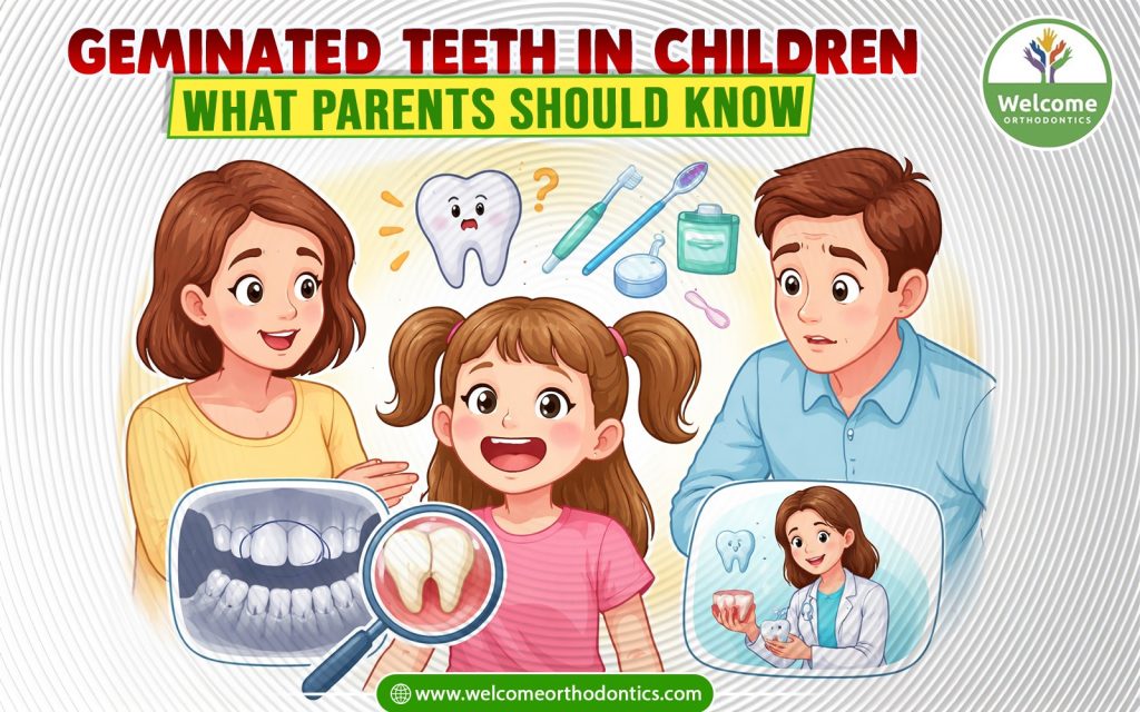 Illustration for Geminated Teeth in Children: What Parents Should Know