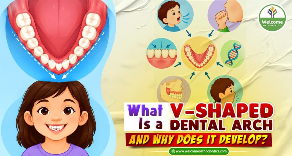 Illustration for What Is a V-Shaped Dental Arch? Understanding Narrow Dental Arches in Children
