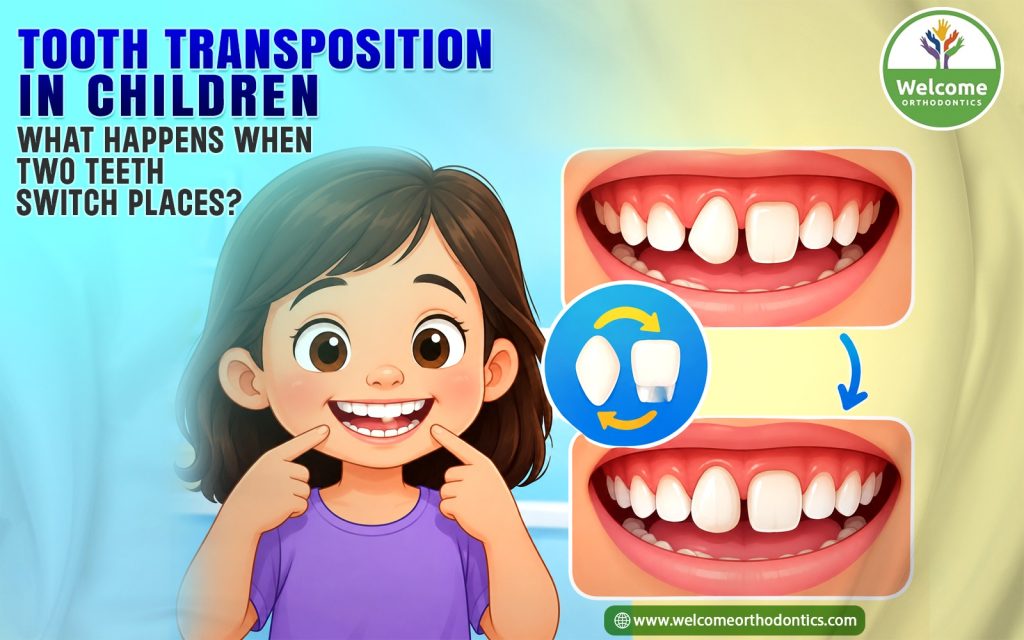 Illustration for Tooth Transposition in Children: What Happens When Two Teeth Switch Places?